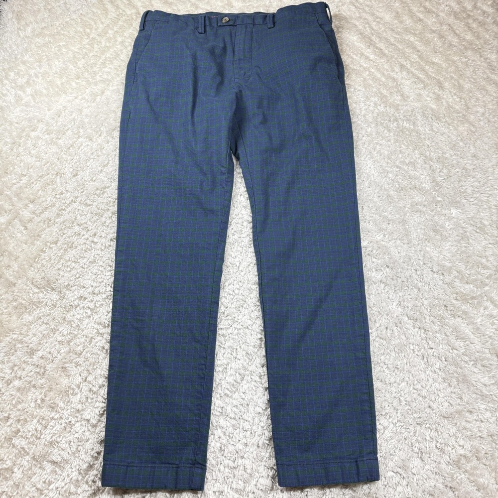 Brooks Brothers Pants Men 34x30 Plaid Red Fleece Chinos Academi Preppy Old Money